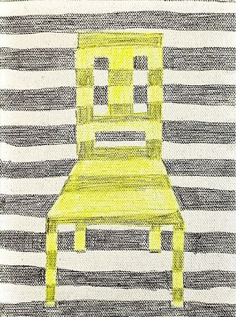 The Chair I 8" x 6" Mixed Medium on Canvas 2020